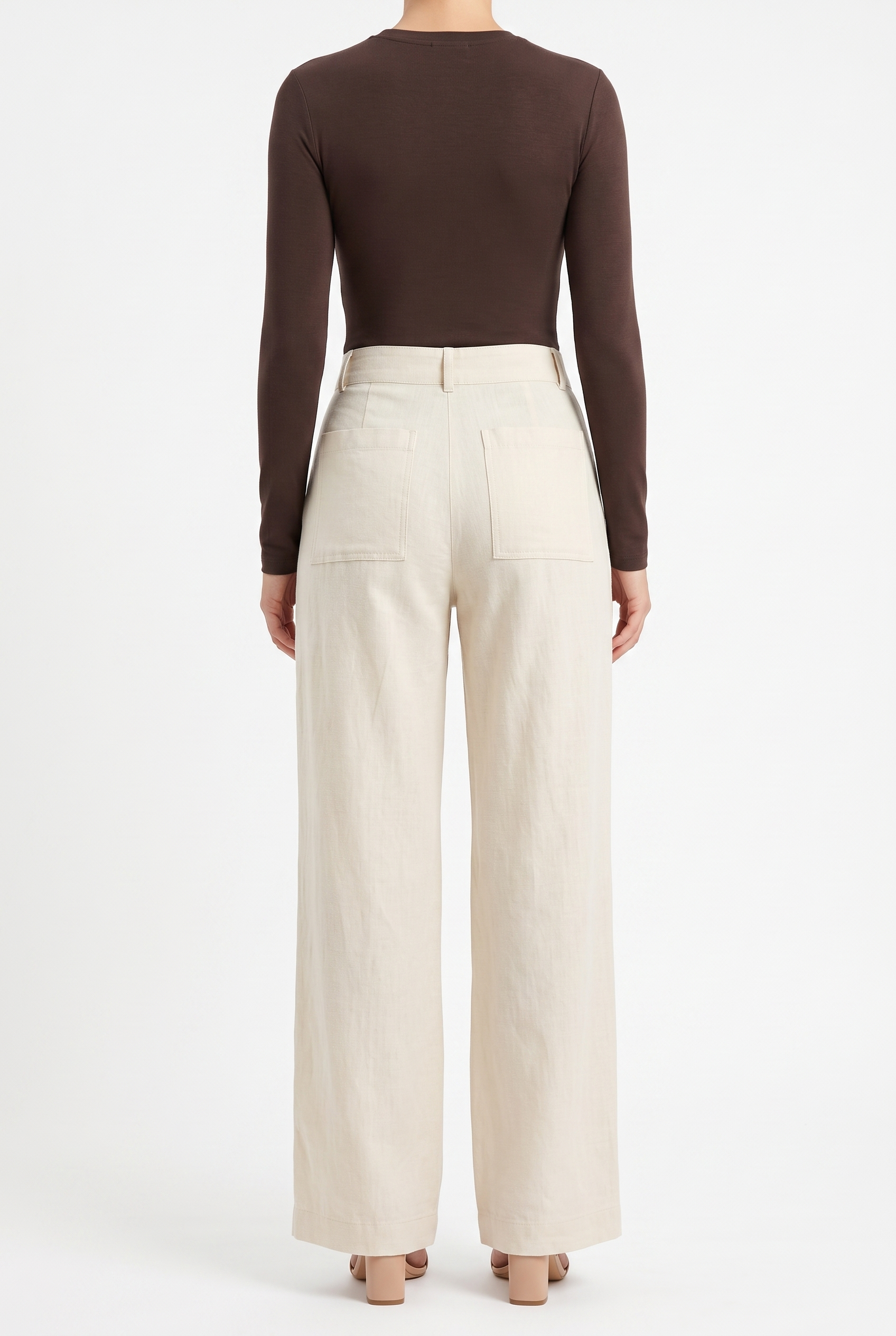 Pantalón LUMA marfil — espalda